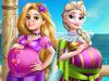 Juego de Para Chicas Elsa and Rapunzel Pregnant BFFs